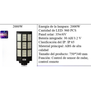 Lampara Solar 2000W - Image 6