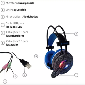 Auriculares Gamer Para Pc Xmisde H6 - Image 8