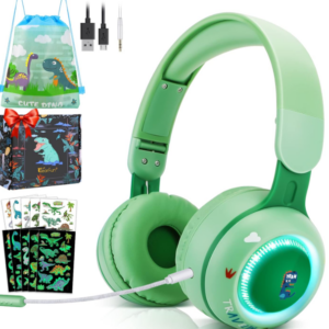 KE21 Auriculares Bluetooth Wireless LED Light Kids Auricales de Música Estéreo Con Micrófono - Image 1
