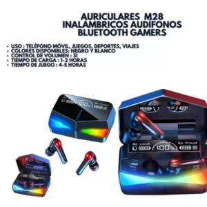 Audifonos Gamer Inalambricos In Ear M28 Tws Bluetooth Hifi - Image 4