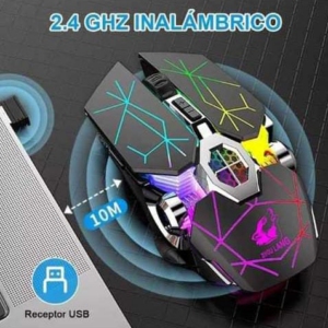 Ratón Inalámbrico Recargable Free Wolf X8 Negro - Image 2