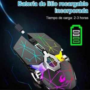 Ratón Inalámbrico Recargable Free Wolf X8 Negro - Image 3