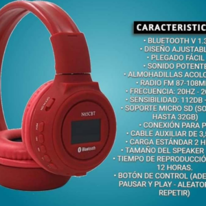 Diadema N65 Bluetooth Diadema Pantalla Micro Sd Radio Fm - Image 3