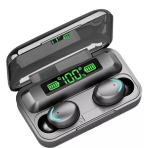 Auriculares Bluetooth y batería portátil Tws F9 impermeables, color negro - Image 7